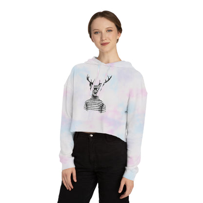 Rain Deer Cropped Hooded Sweatshirt