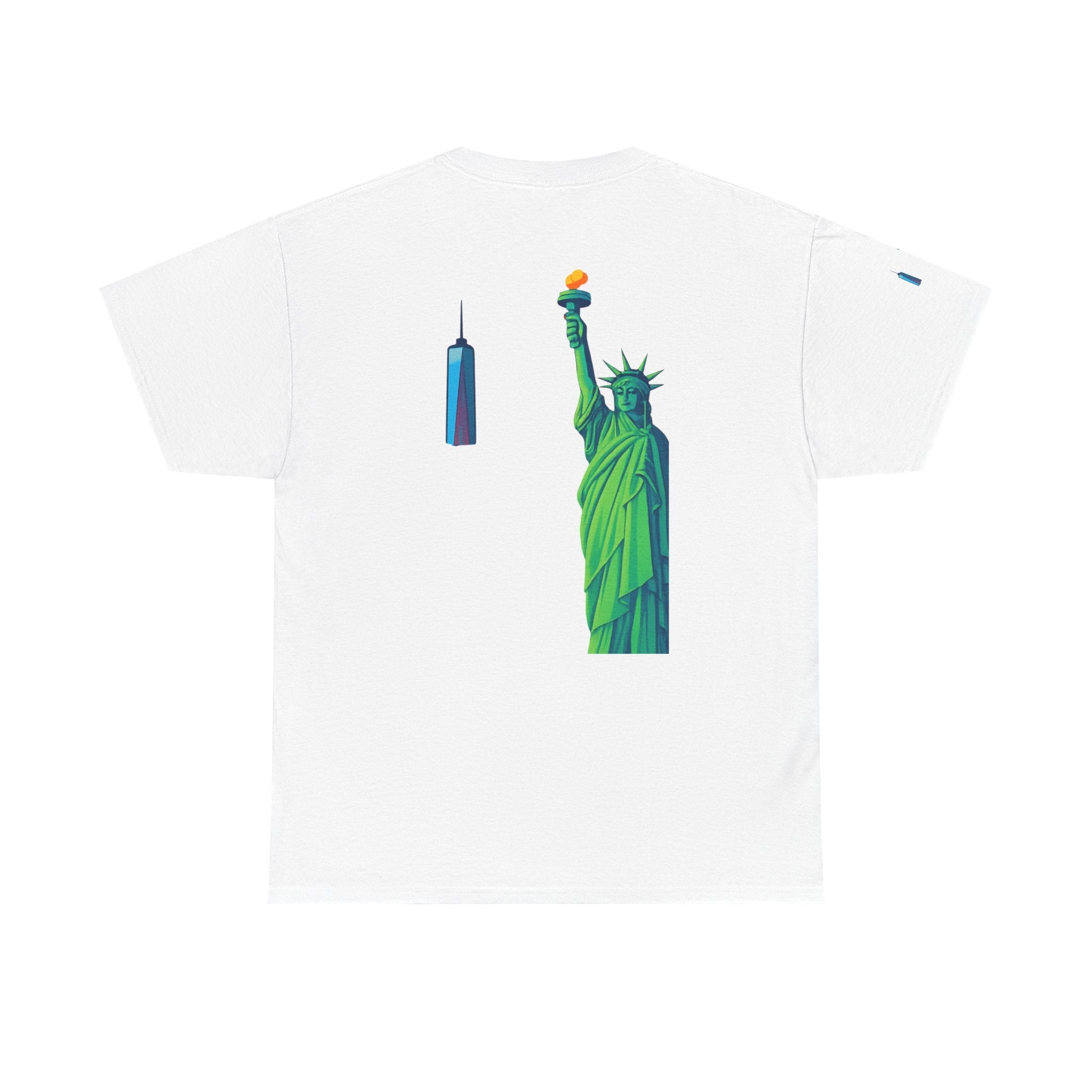 Statue of Liberty Tee, Unisex Heavy Cotton Tee, Graphic T-Shirt, Vintage Style Shirt, Gift for Freedom Lovers, New York Pride Printify