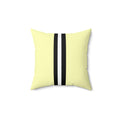 Square Pillow - Modern Striped Yellow for Cozy Living Spaces