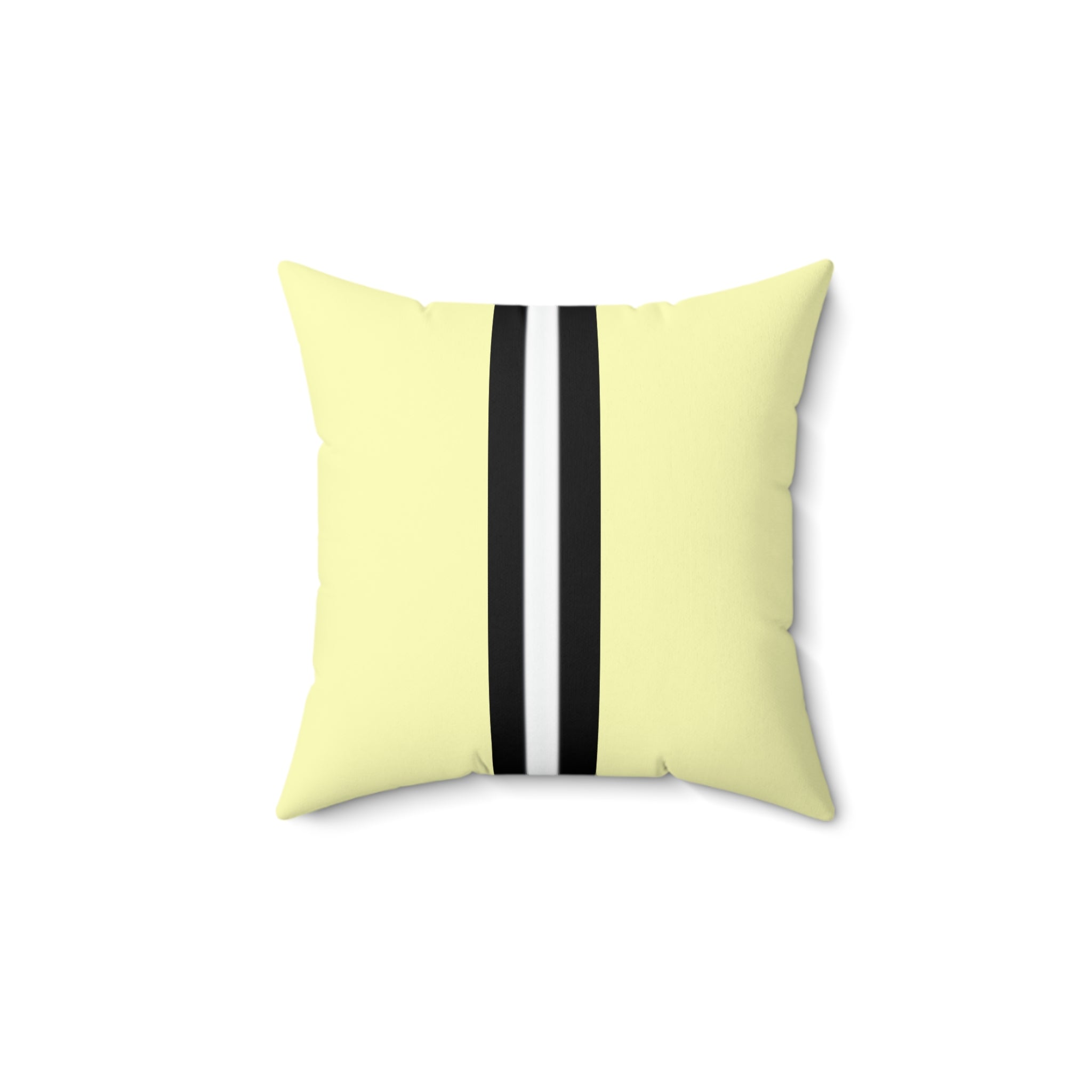 Square Pillow - Modern Striped Yellow for Cozy Living Spaces