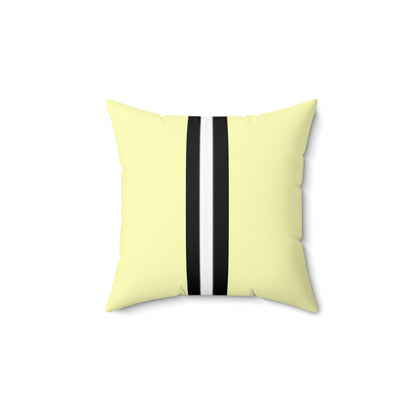 Square Pillow - Modern Striped Yellow for Cozy Living Spaces