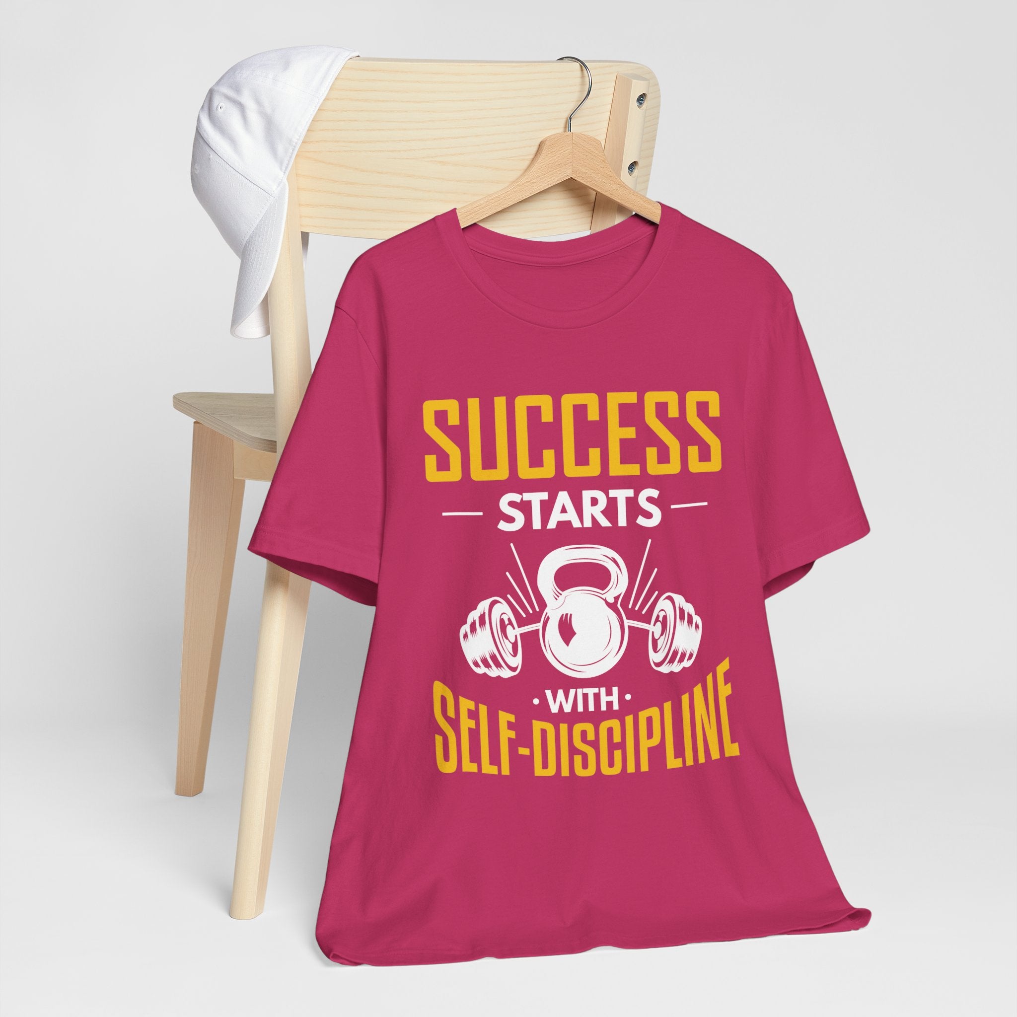 Le succès commence par le tee-shirt unisexe d’autodiscipline 