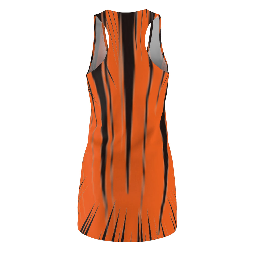 Bold Tiger Stripe Racerback Dress for Women - Summer Fashion