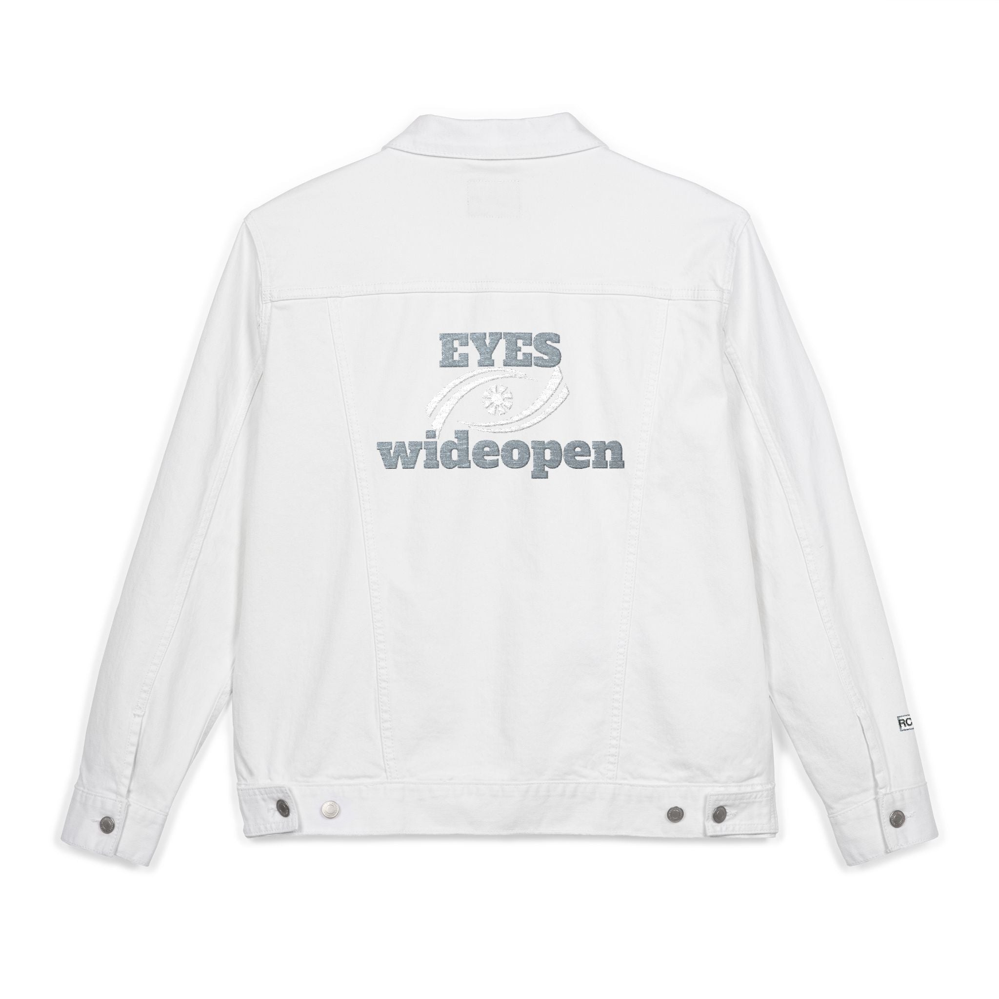 Embroidered Unisex Denim Jacket | Casual Oversized Jacket, Gift for Her, Streetwear Style, Unique Fashion Statement, Summer Layer Printify