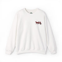 Rustic Horse & Buggy Crewneck Sweatshirt - Cozy Unisex Pullover for Barn Lovers