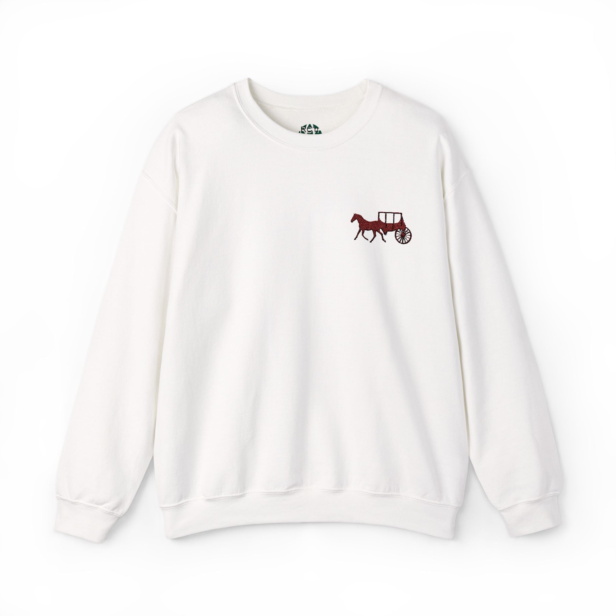 Rustic Horse & Buggy Crewneck Sweatshirt - Cozy Unisex Pullover for Barn Lovers