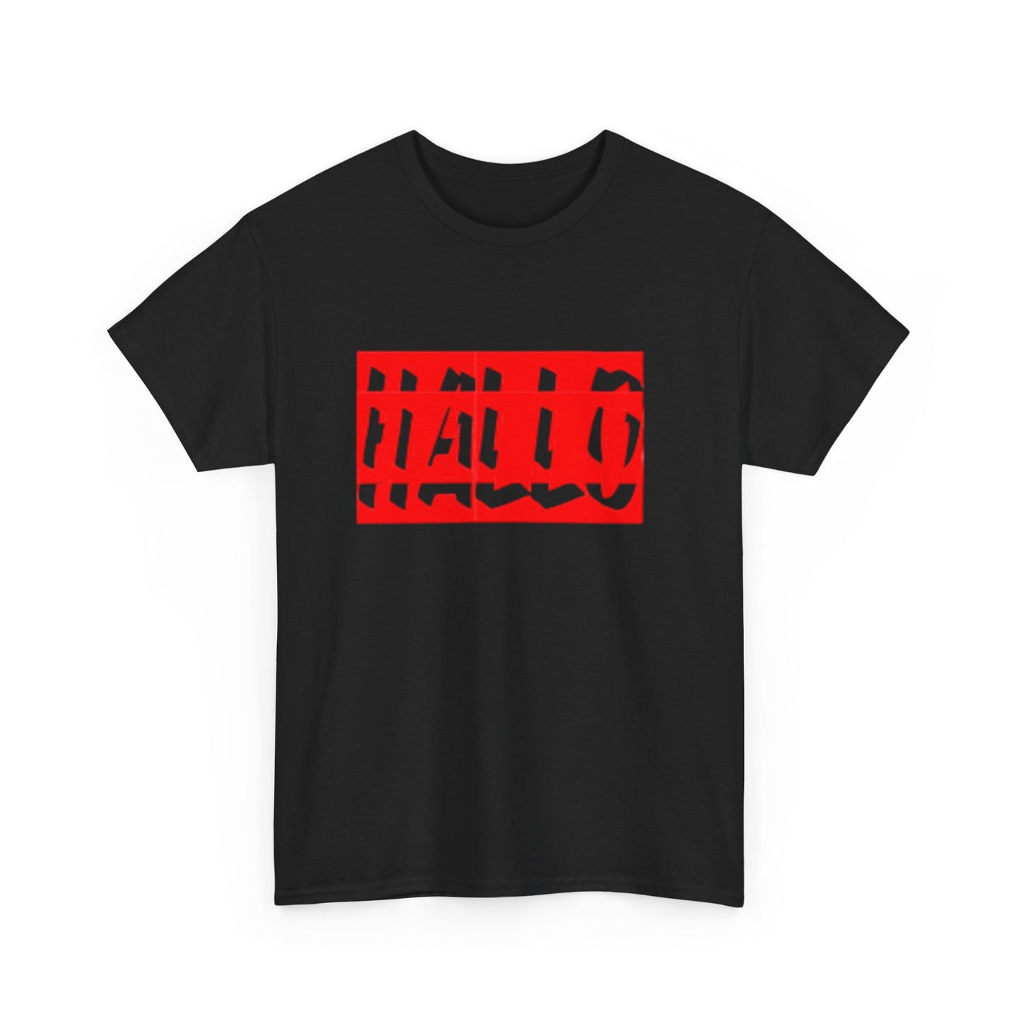 Bold "HALLO" Unisex Heavy Cotton Tee - Casual Style for Everyday Wear