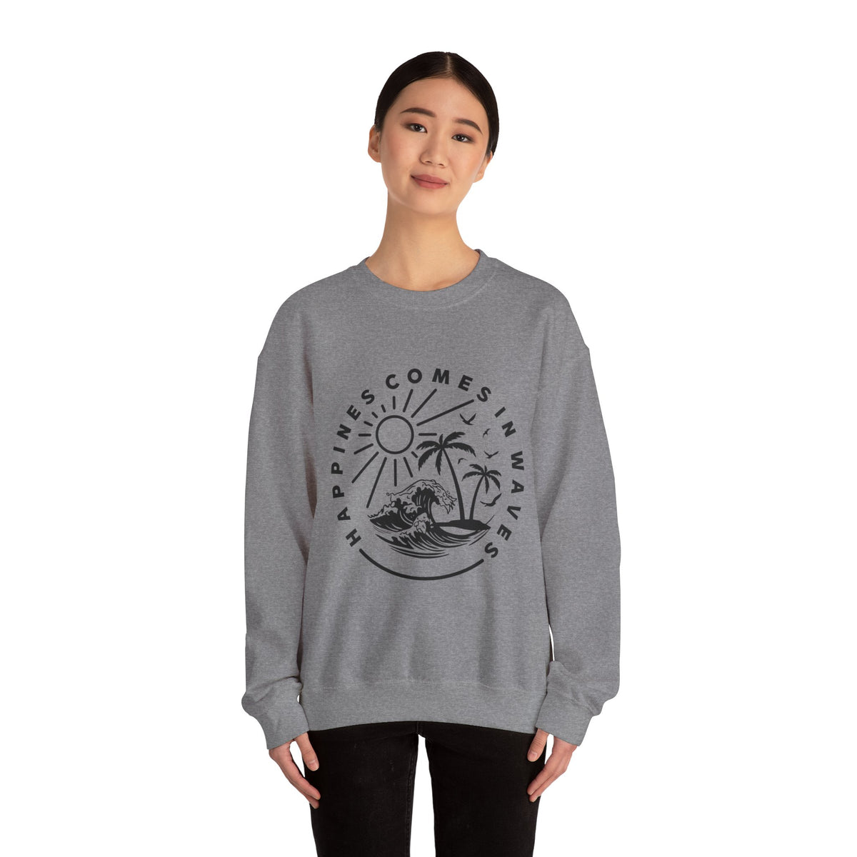 Le bonheur vient par vagues Sweatshirt 