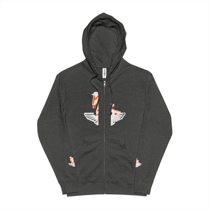 Unisex Fleece Zip Up Hoodie - 'hello Santa' Printify