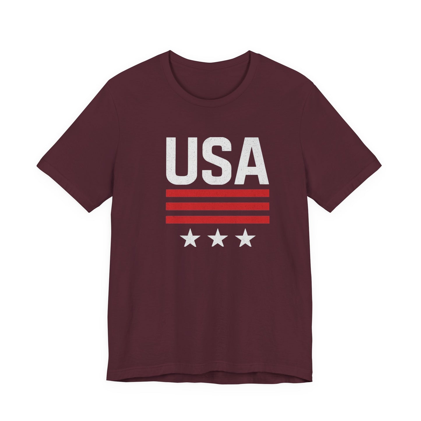 Patriotic USA Tee, Unisex Short Sleeve T-Shirt, July 4th Celebration Shirt, American Pride Apparel, Casual Summer Wear, Gift for Patriot