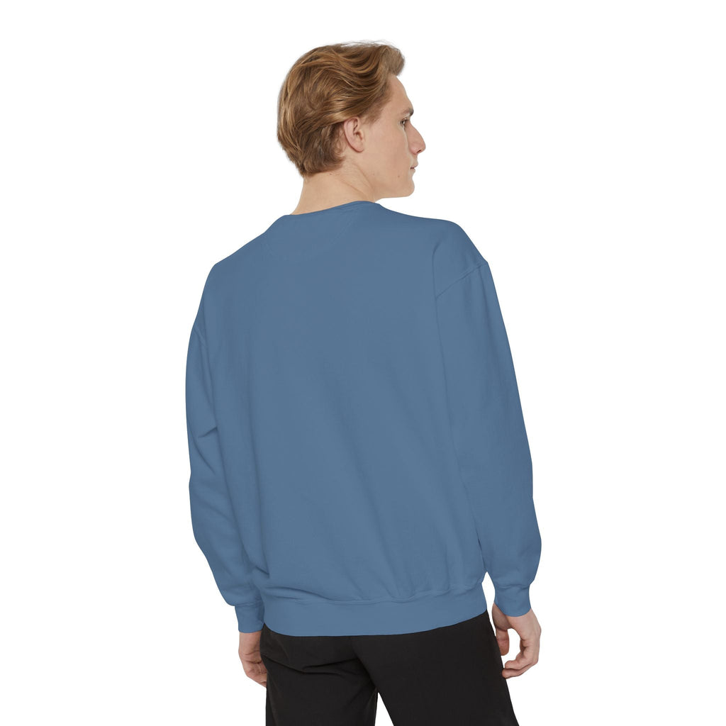 Garment-Dyed Sweatshirt, Cozy Unisex Pullover, Casual Comfortable Sweater, Perfect for Relaxing, Gift Idea for Friends and Family Printify
