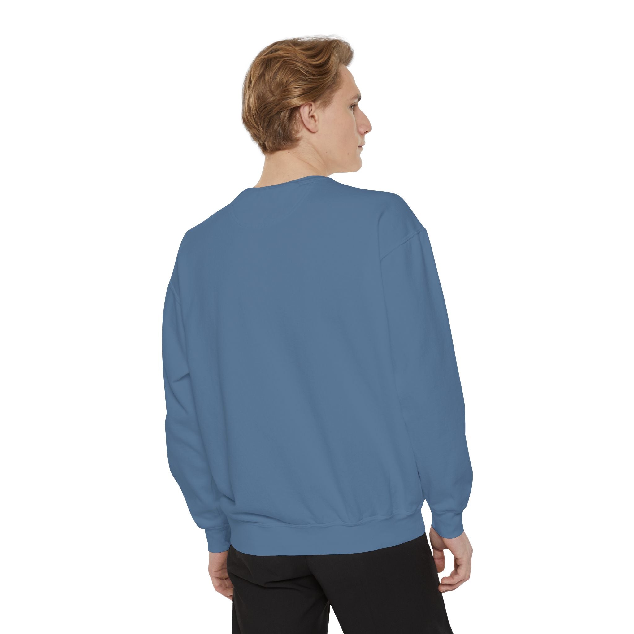 Garment-Dyed Sweatshirt, Cozy Unisex Pullover, Casual Comfortable Sweater, Perfect for Relaxing, Gift Idea for Friends and Family Printify