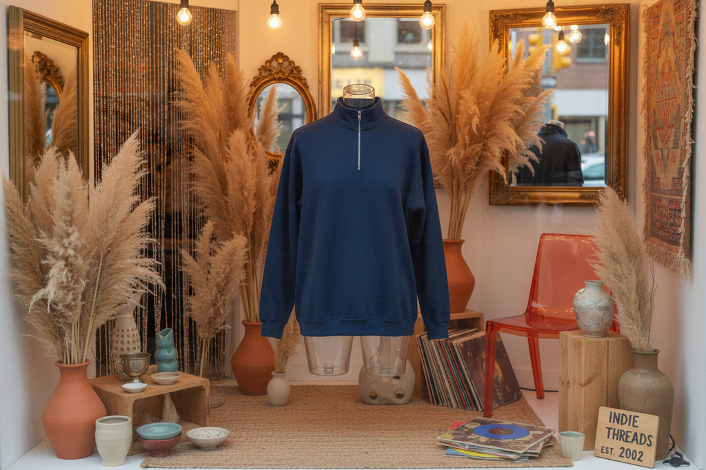 Quarter-Zip Sweatshirt ‚RFS' — Casual Lightweight Pullover