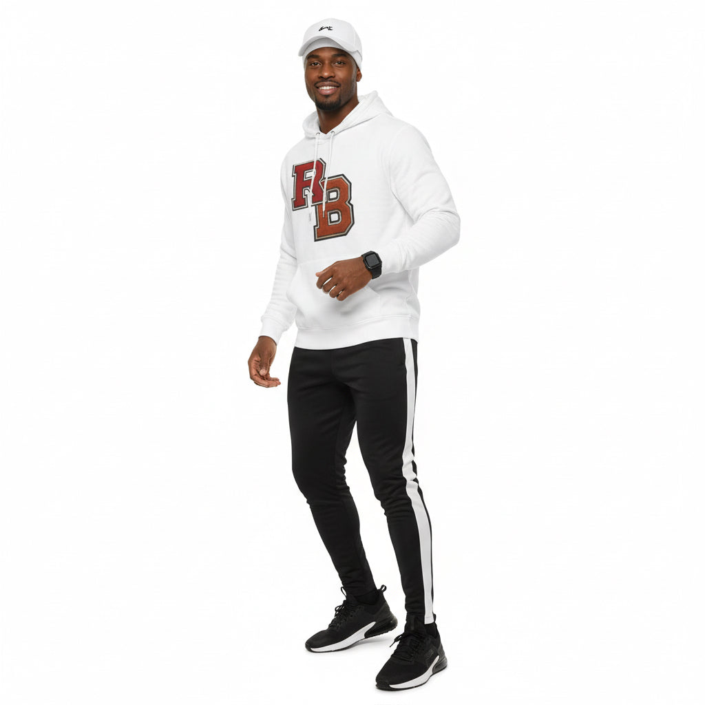 Letterman RB Hoodie — Garment-Dyed Athletic Pullover Printify