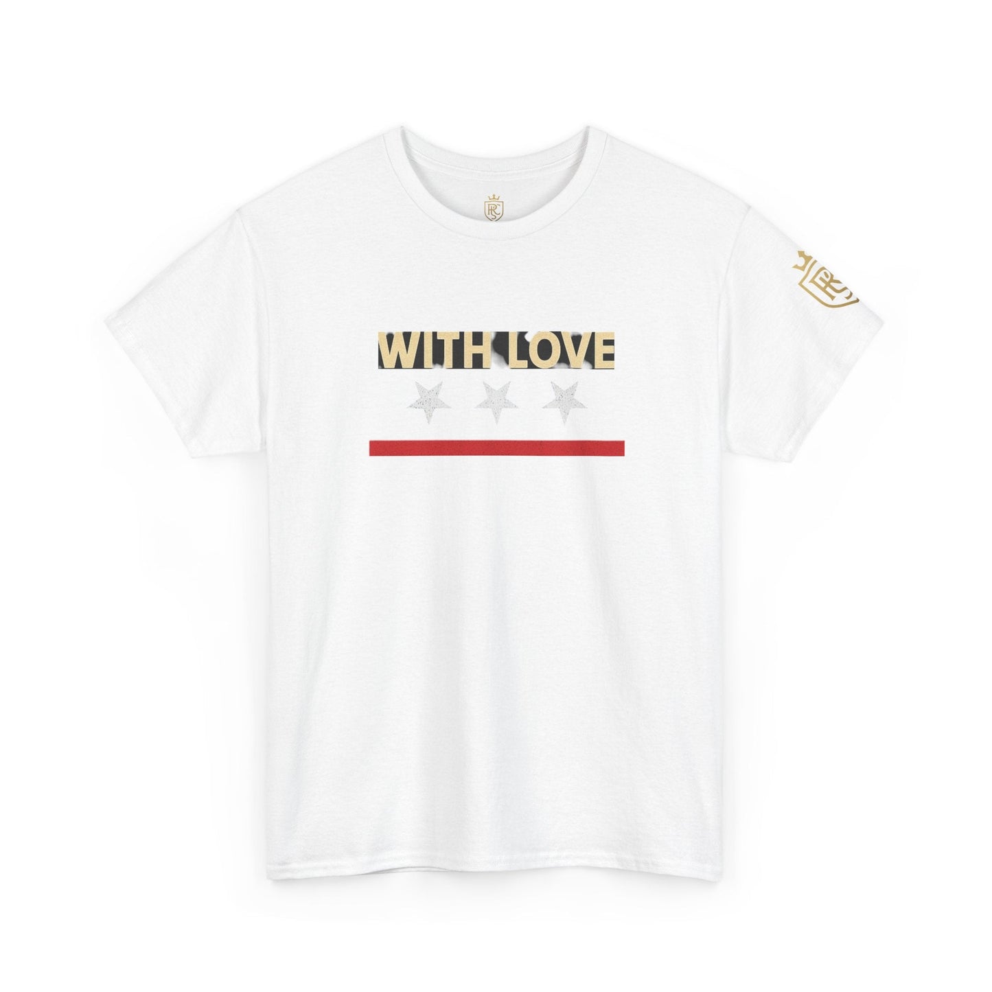 Stylish Unisex Heavy Cotton Tee - 'With Love' Statement Shirt, Casual Wear, Gift for Her, Gift for Him, Everyday Comfort Printify