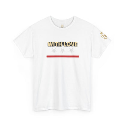 Stylish Unisex Heavy Cotton Tee - 'With Love' Statement Shirt, Casual Wear, Gift for Her, Gift for Him, Everyday Comfort Printify