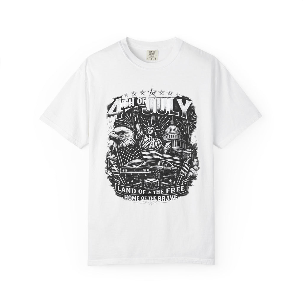 4th of July Patriotic T-Shirt — Land of the Free Graphic Tee