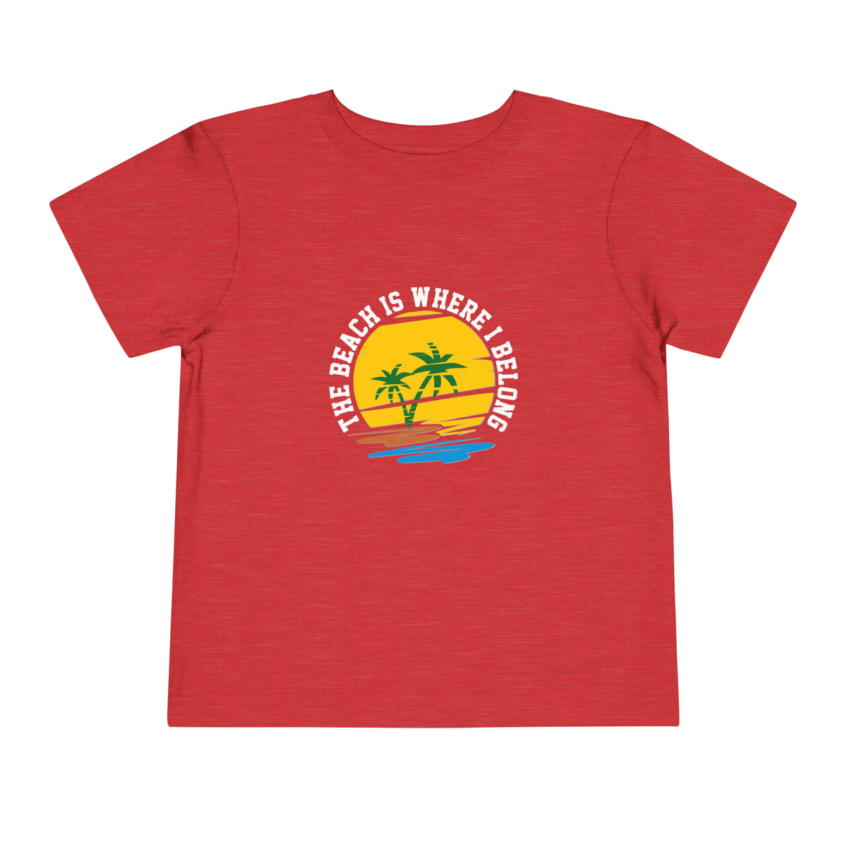 La plage est là où j’appartiens T-shirt pour tout-petits 
