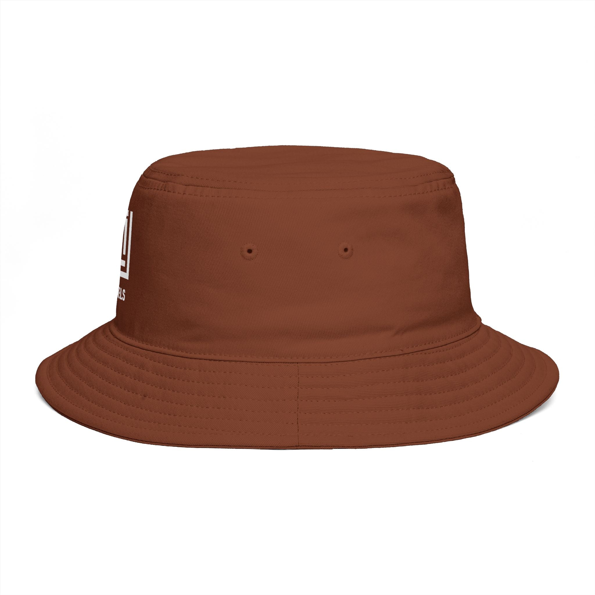 Channels Bucket Hat — Brown Casual Streetwear Sun Hat