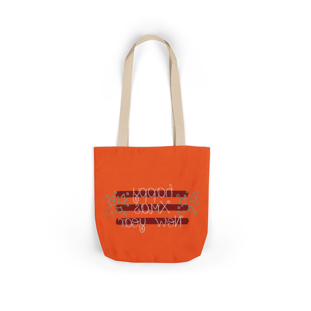 Cheerful Canvas Tote Bag, Happy New Year Gift, Eco-Friendly Bag, Reusable Shopping Tote, Trendy Gift for Her, Seasonal Tote Printify