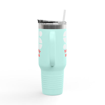 Travel Mug - 'Happy Xmas' Design Printify