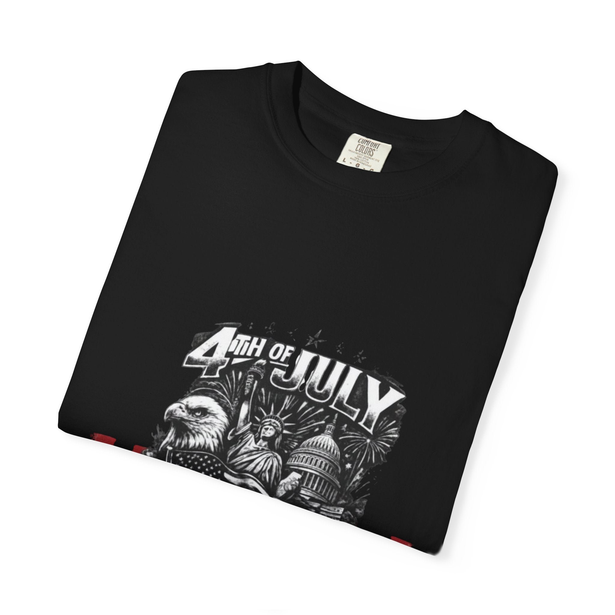 4th of July Eagle T-Shirt — 'Land of the Free' Patriotic Graphic Tee