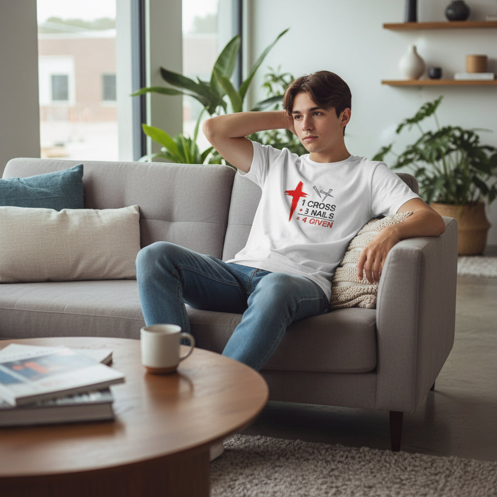 1 Cross +3 Nails =Four Unisex Tee - RC’nSONS