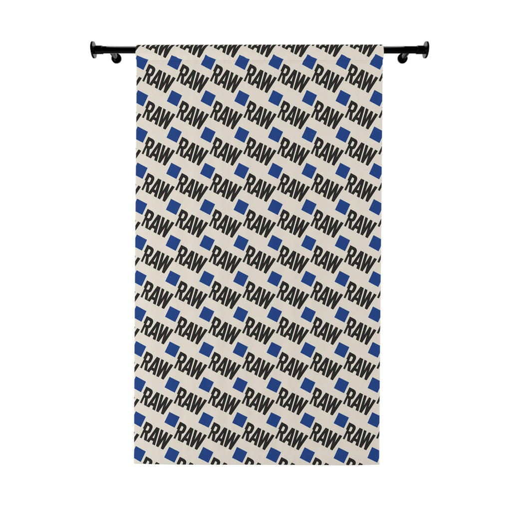 RAW Pattern Window Curtains | Modern Decor, Stylish Drapes, Home Interior, Living Room Accessory, Trendy Curtain Panel Printify