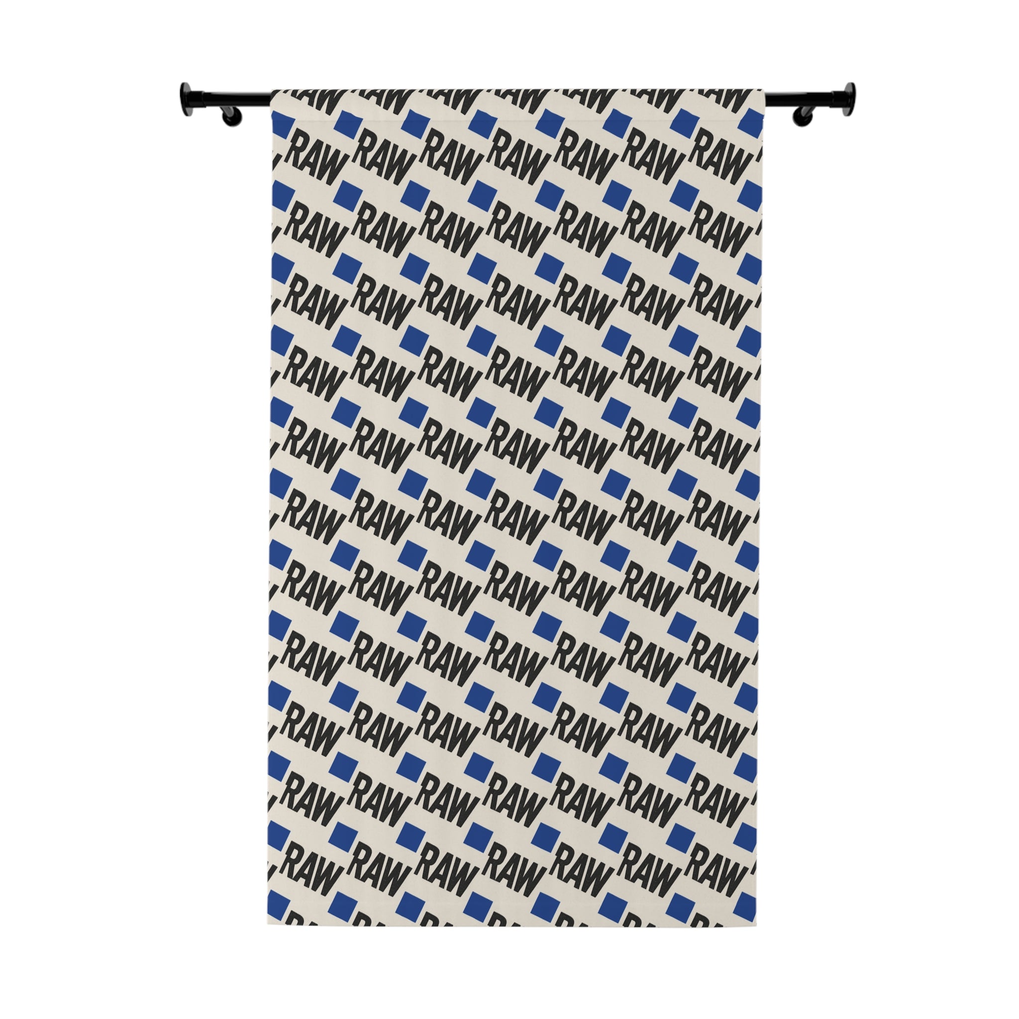 RAW Pattern Window Curtains | Modern Decor, Stylish Drapes, Home Interior, Living Room Accessory, Trendy Curtain Panel Printify