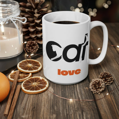 Cat Lover Ceramic Coffee Mug, 11oz, 15oz, Cat Gifts, Animal Lover Gift, Coffee Cup for Pet Owners Printify