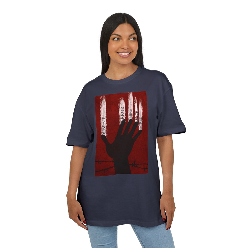 Bold Artistic Oversized Tee, Grunge Style Graphic Shirt, Unisex Urban Fashion, Statement Tee for Streetwear, Gift for Art Lovers Printify