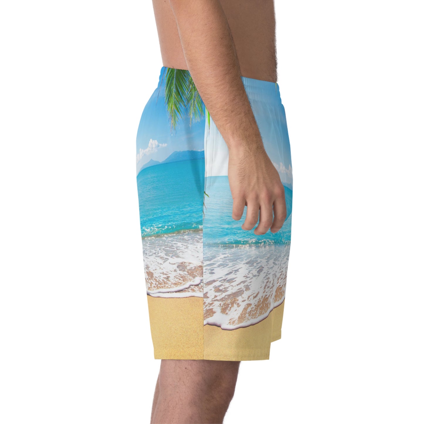 Men's Elastic Beach Shorts (AOP)