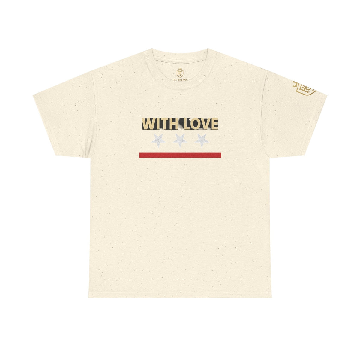 Stylish Unisex Heavy Cotton Tee - 'With Love' Statement Shirt, Casual Wear, Gift for Her, Gift for Him, Everyday Comfort Printify