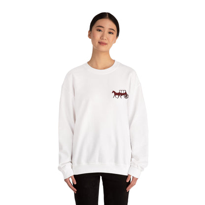 Rustic Horse & Buggy Crewneck Sweatshirt - Cozy Unisex Pullover for Barn Lovers
