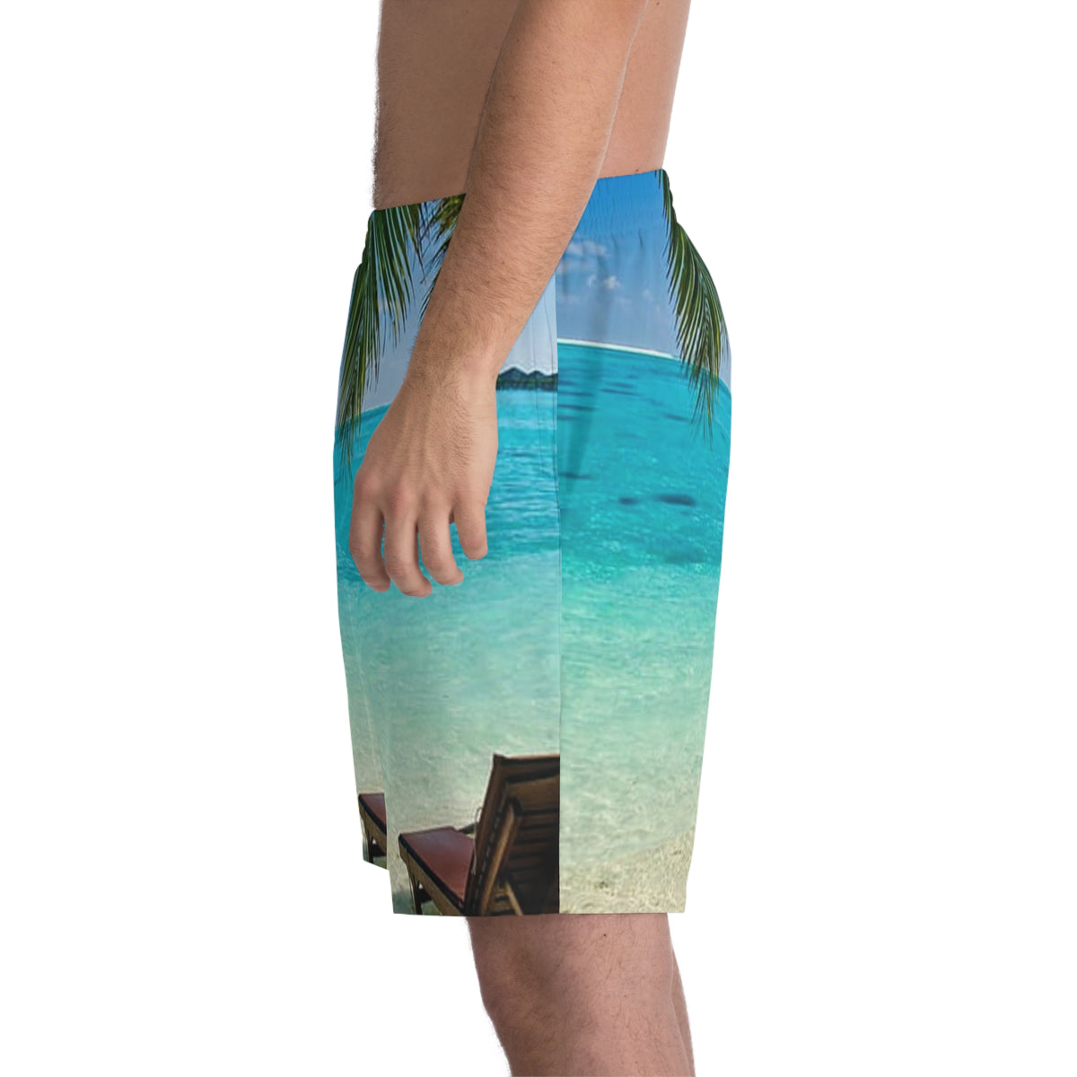 Men's Elastic Beach Shorts (AOP)
