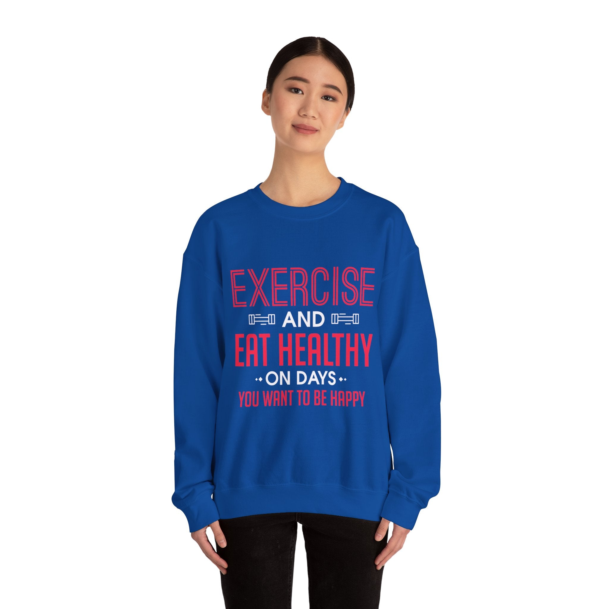 Seulement faire de l’exercice et manger sainement Sweatshirt unisexe 