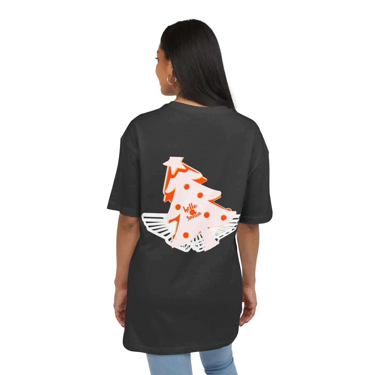 Christmas Oversize Tee - hello Santa Printify