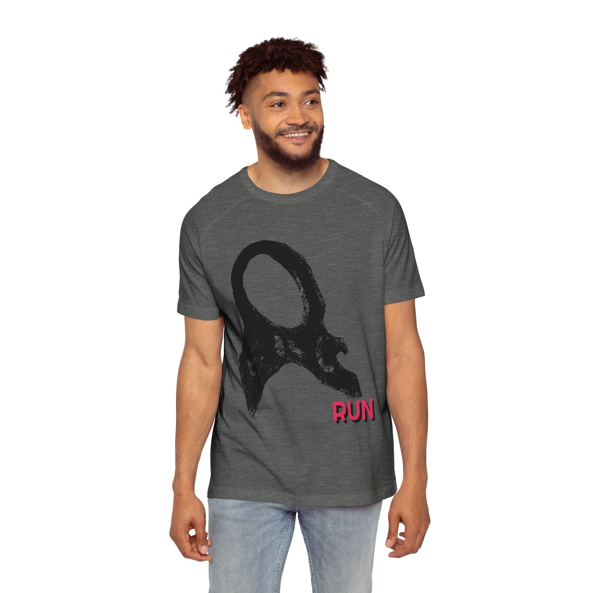 Men's Raglan T-Shirt with Frc Art Run Design Printify