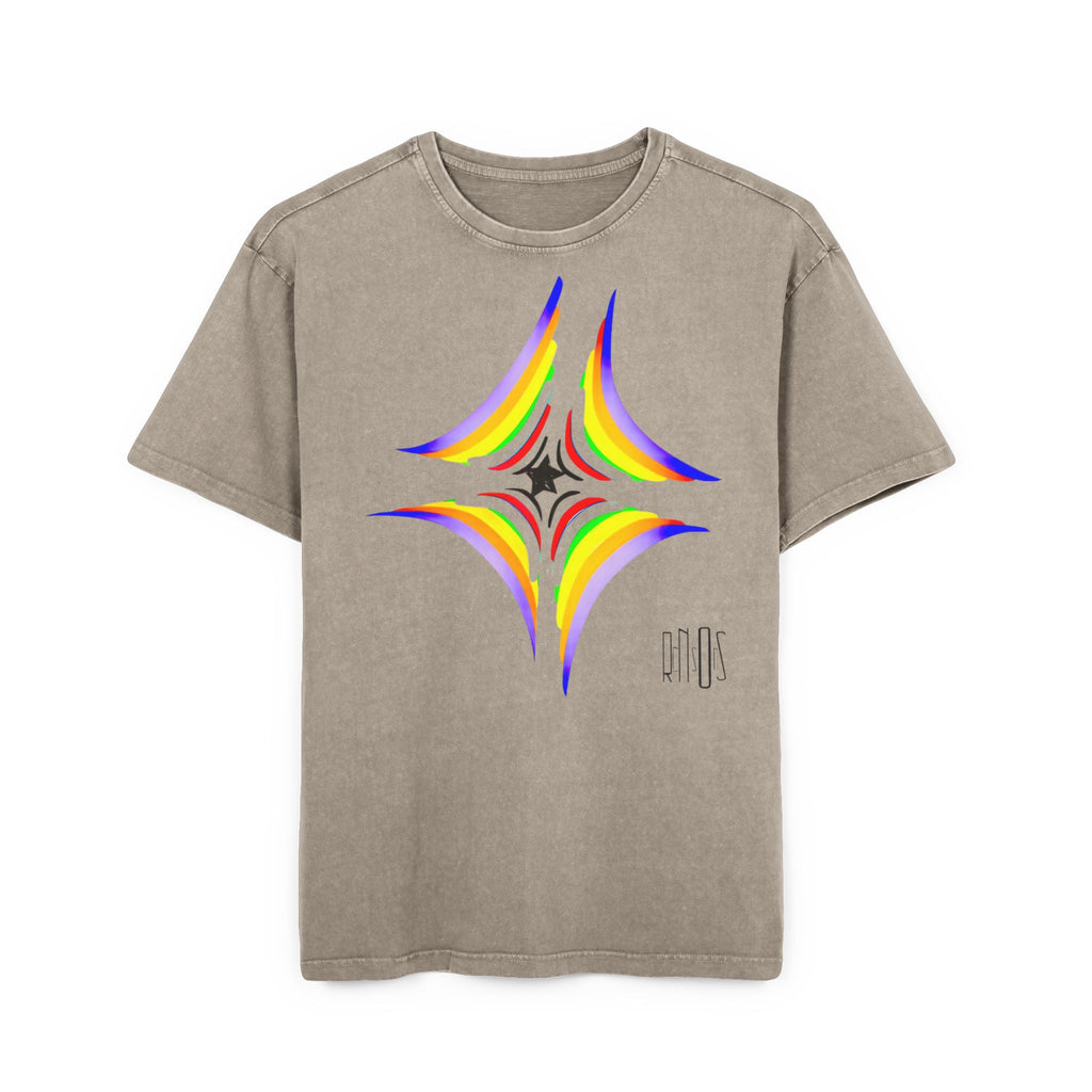 Acid Washed Heavy Oversize Tee-Inner core design