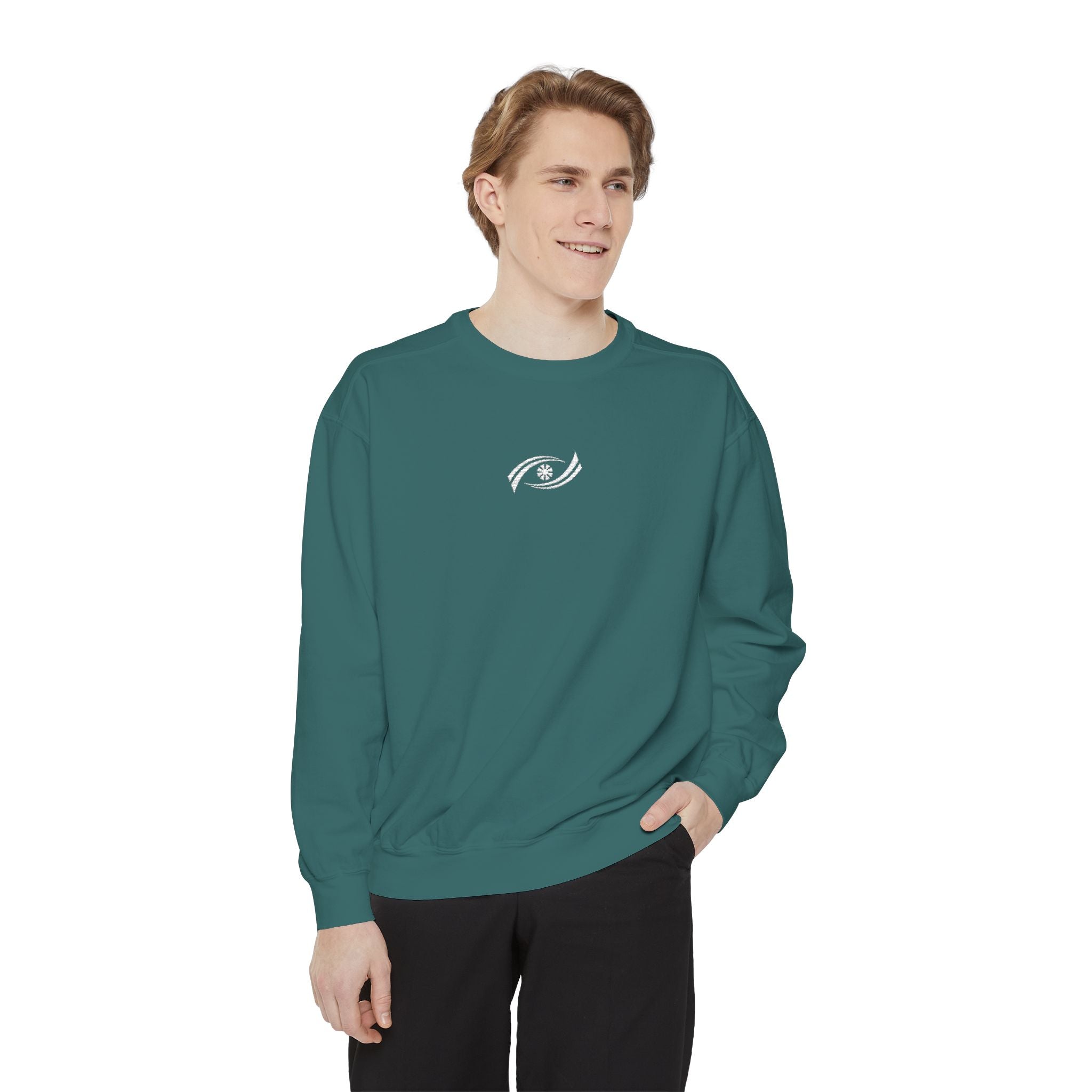 Garment-Dyed Sweatshirt, Cozy Unisex Pullover, Casual Comfortable Sweater, Perfect for Relaxing, Gift Idea for Friends and Family Printify