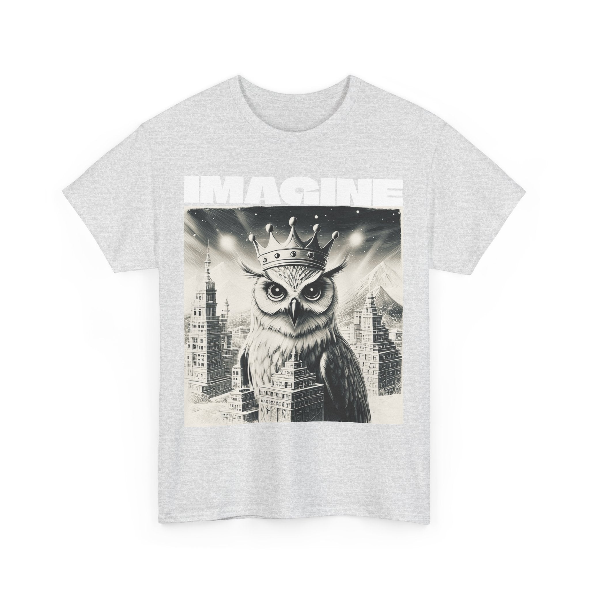 Imagine Owl Graphic Unisex Heavy Cotton Tee