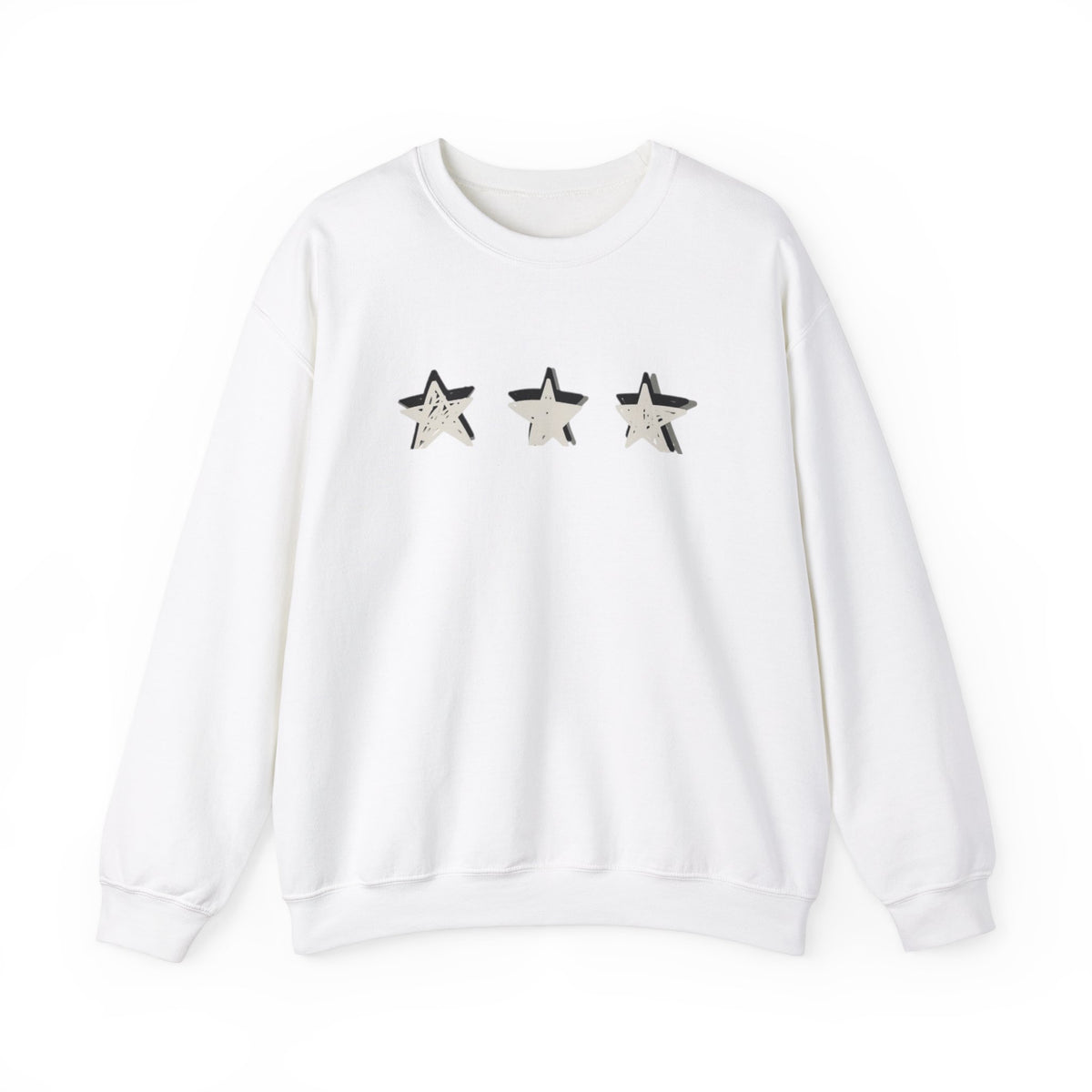 3 Star Heavy  Crewneck Sweatshirt