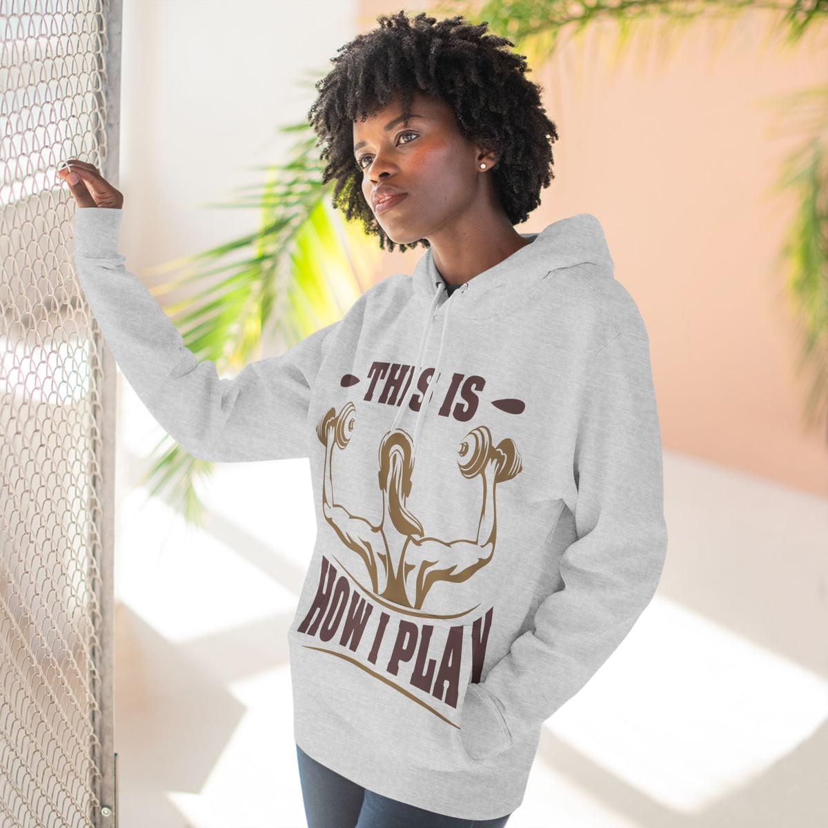 Rcnsons Unisex Three-Panel Fleece 'Play' Hoodie