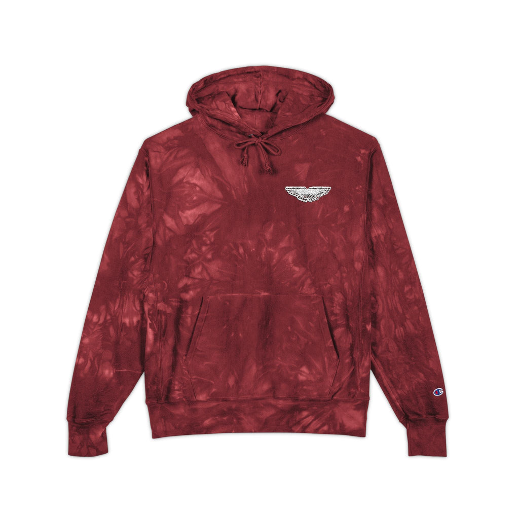 Unisex Tie-Dye Hoodie with Unique Embroidery, Casual Cozy Sweatshirt for Fall Fashion, Perfect for Gifts, Festivals, Weekend Wear Printify