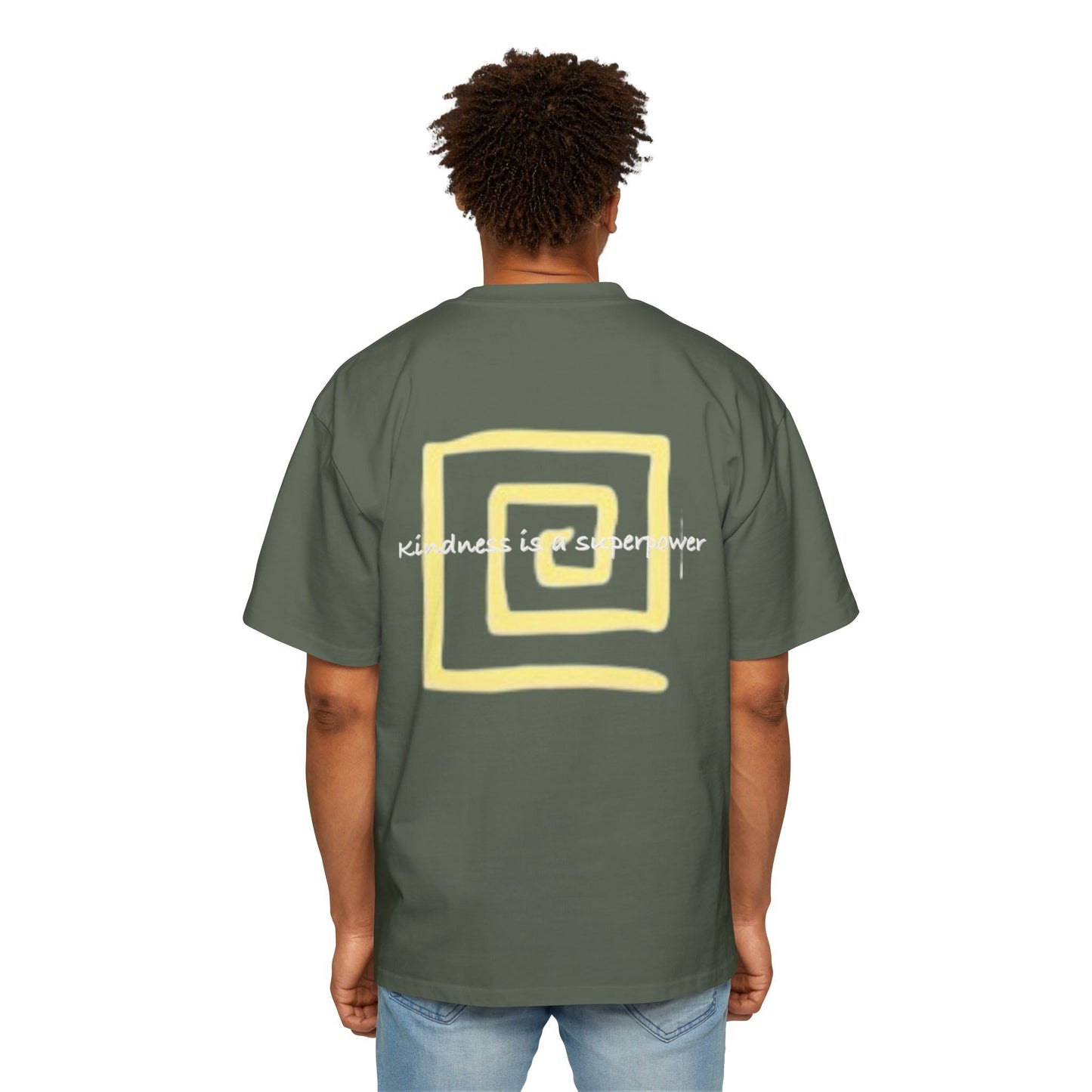 Oversized Tee - Kindness is a Super Power Graphic Design Shirt for Men Printify