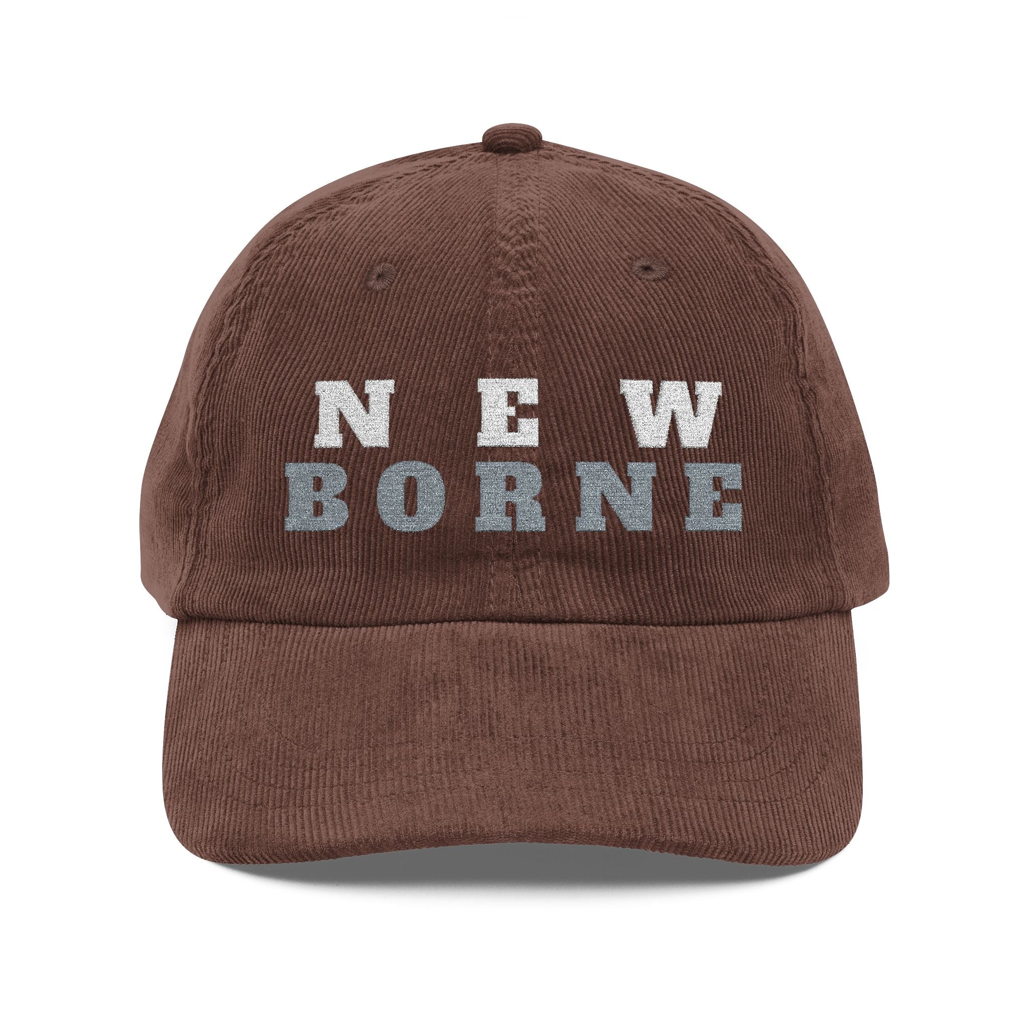 Cap Vintage Corduroy Embroidered Hat - New Borne Design Printify