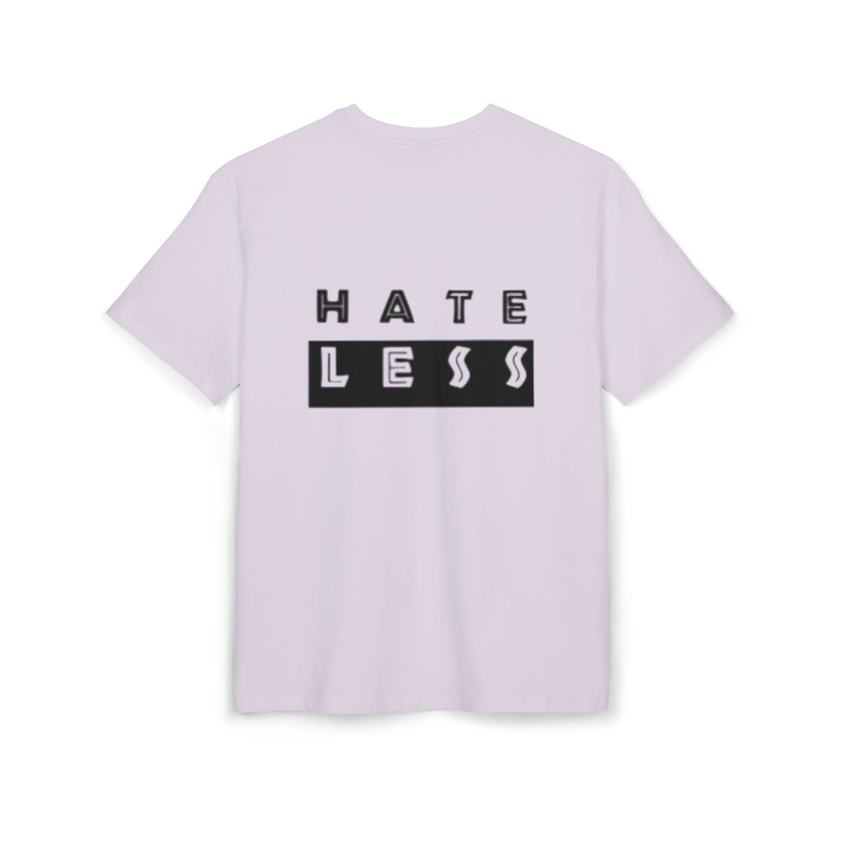 Hate Less Unisex Heavy Oversize Tee - Casual Statement Shirt for Positive Vibes