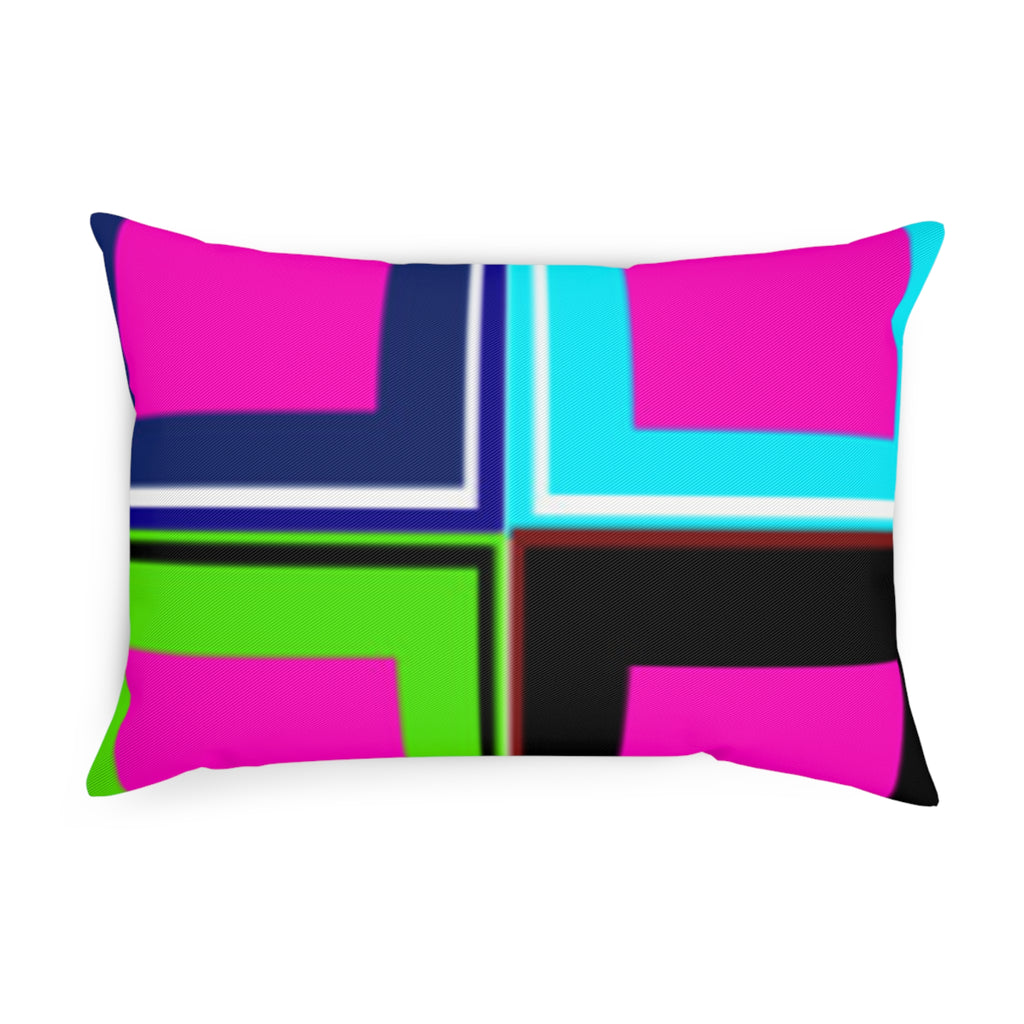 Colorful Geometric Cushion Cover - Funky Home Decor, Throw Pillow, Modern Gift, Vibrant Accent, Unique Cushion
