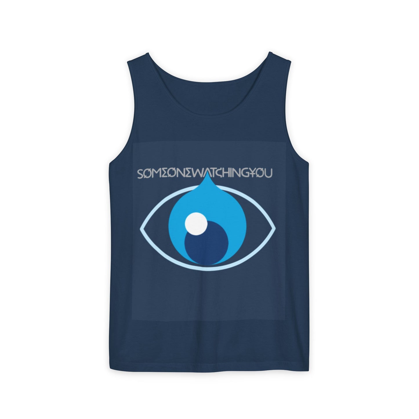 Tank Top Watching You Unisex Garment-Dyed
