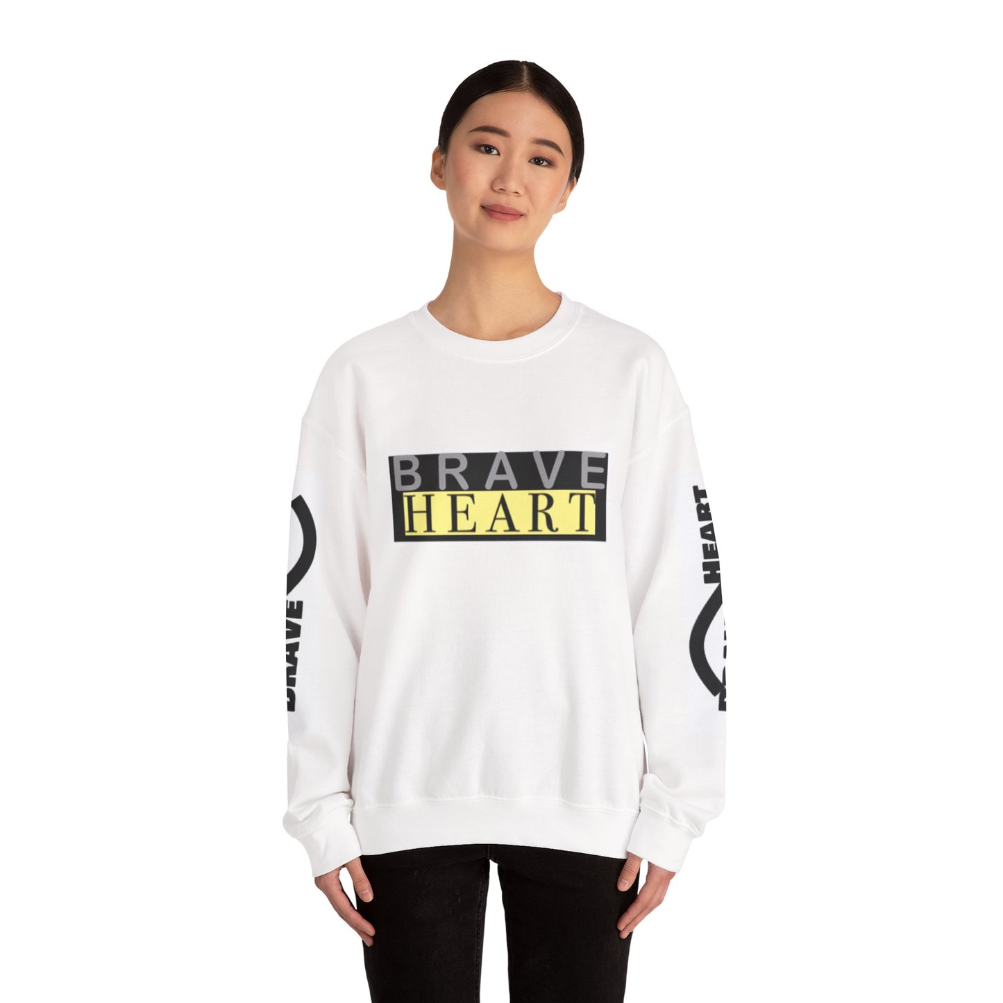 Brave Heart Crewneck Sweatshirt - Unisex Cozy Apparel for Courage, Perfect Gift for Motivational Moments, Everyday Comfort, [...]